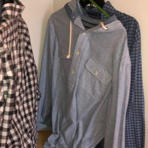 Champs hoodie button up